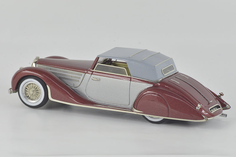 ABC321R - BUGATTI T57 C WORBLAUFEN 1937 CH.57629 TWO TONE MET. RED/SILVER