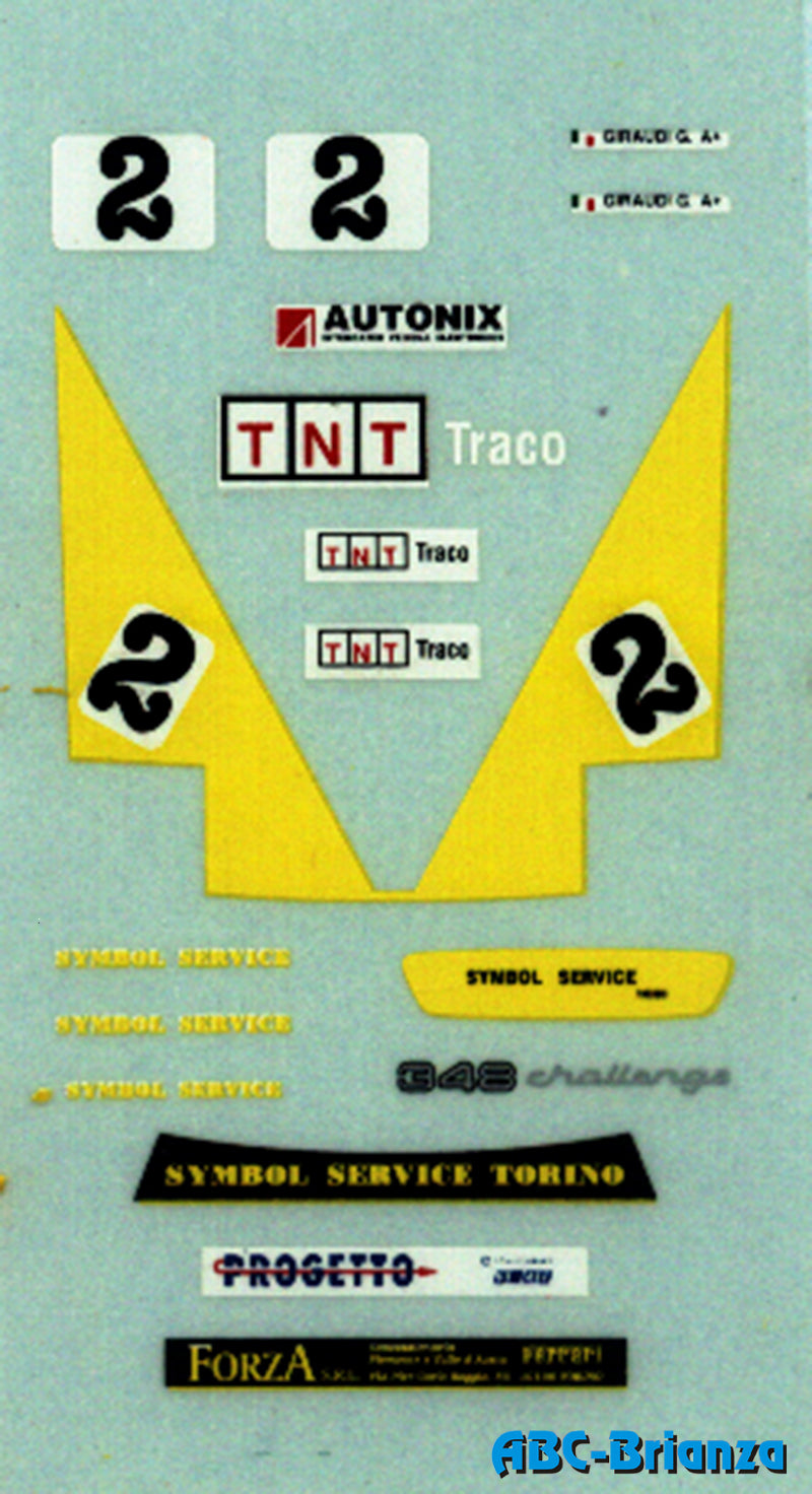 ABC DECAL ABCDEC01 FERRARI 348 TB TNT TRACO CHALLENGE 1994 N.2 GIANLUCA GIRAUDI