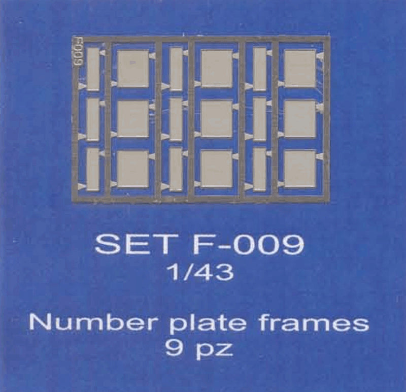 ABC ACCESSORI-SPARE PARTS SETF009 PORTATARGA - NUMBER PLATE FRAMES (9 pcs)