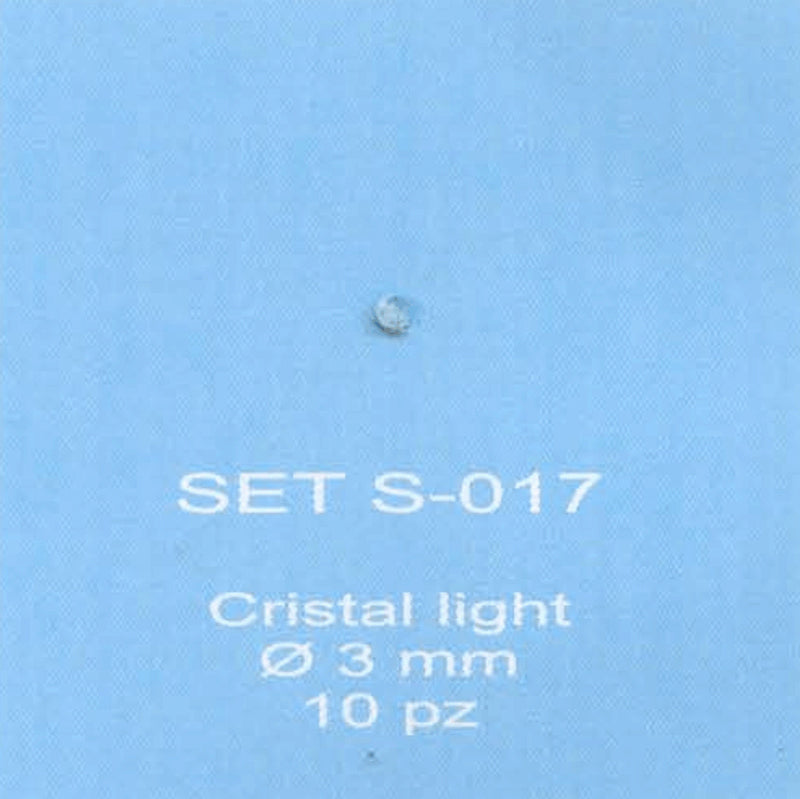 ABC ACCESSORI-SPARE PARTS SETS017 VETRI FARI - CRISTAL LIGHT Ø 3 mm.-(10 PZ)