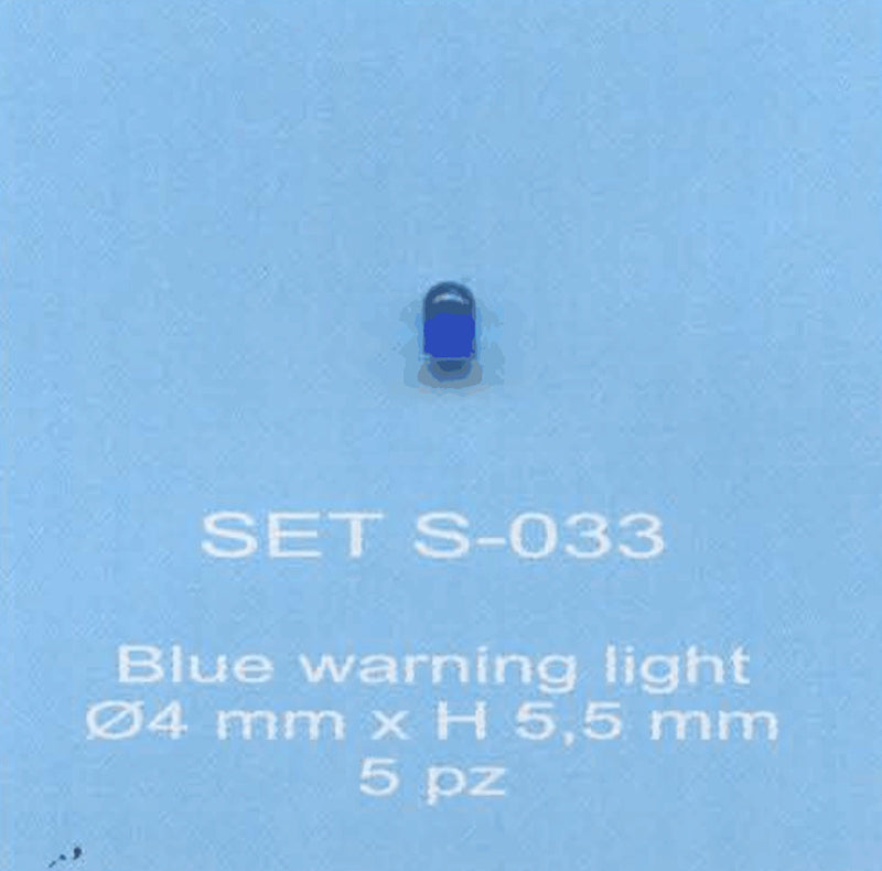 ABC ACCESSORI-SPARE PARTS SETS033 LAMPEGGIANTE BLUE / BLUE WARNING LIGHT Ø 4 x