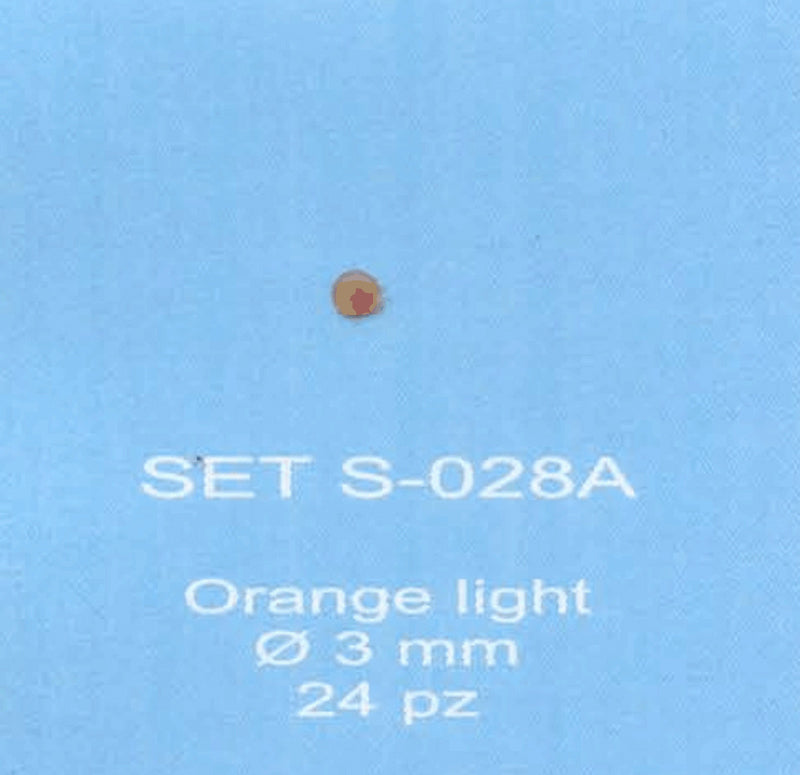 ABC ACCESSORI-SPARE PARTS SETS028A FANALINO ARANCIO / ORANGE LIGHT Ø,3 mm.(24 PZ