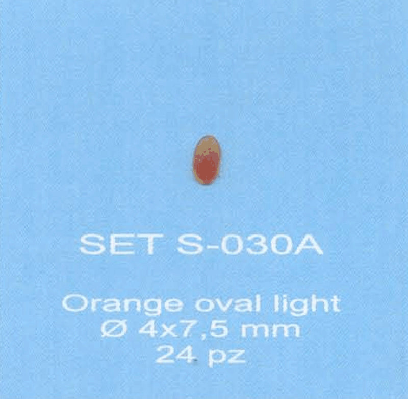 ABC ACCESSORI-SPARE PARTS SETS030A FANALINO OVALE ARANCIO/ ORANGE OVAL LIGHT Ø