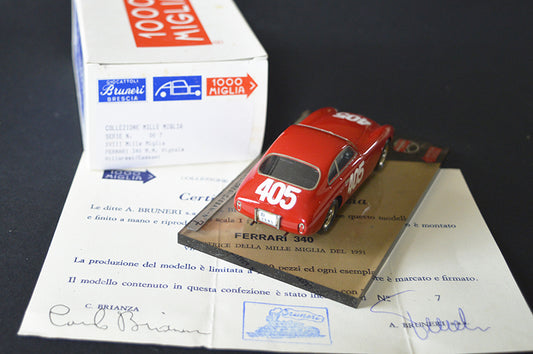 ABCxBRUNERI 1951 COLLEZIONE MILLE MIGLIA FERRARI 340 XVIII MILLE MIGLIA 1951 # 405 VILLORESI - CASSANI