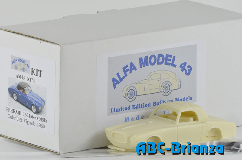 ALFA MODEL AM43KF61 FERRARI 166 INTER N.0051S CABRIOLET VIGNALE 1950