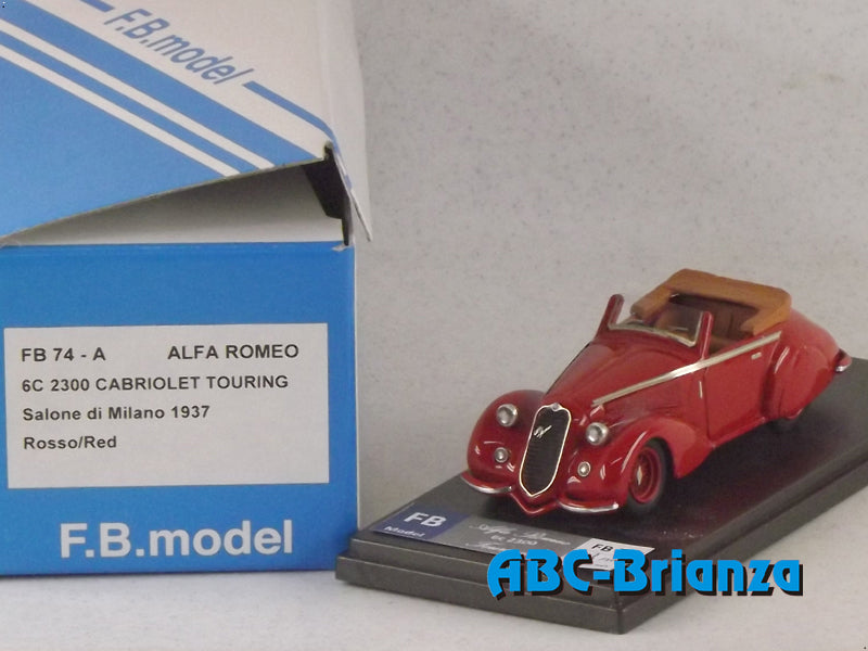 FB MODEL FBM074A ALFA ROMEO 6C 2300 CABRIOLET TOURING SALONE DI MILANO 1937 RED