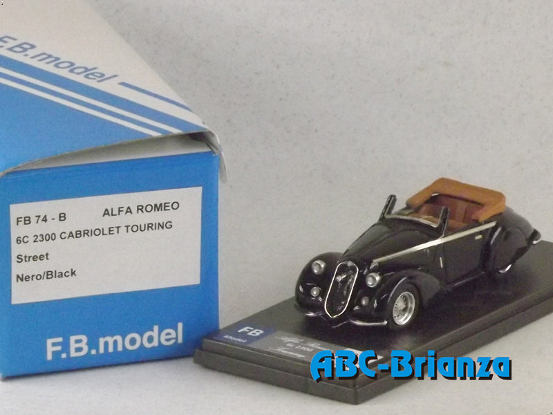 FB MODEL FBM074B ALFA ROMEO 6C 2300 CABRIOLET TOURING STREET BLACK