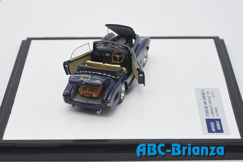 ALFA MODEL AM43AM01B FERRARI 340 AMERICA CABRIOLET VIGNALE 1952 BLUE OPEN