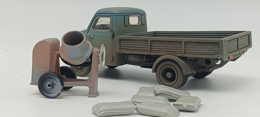 TECNOTREN 111505 FIAT 615 IMPRESA EDILE (DIRT) CON BETONIERA E SACCHI CEMENTO