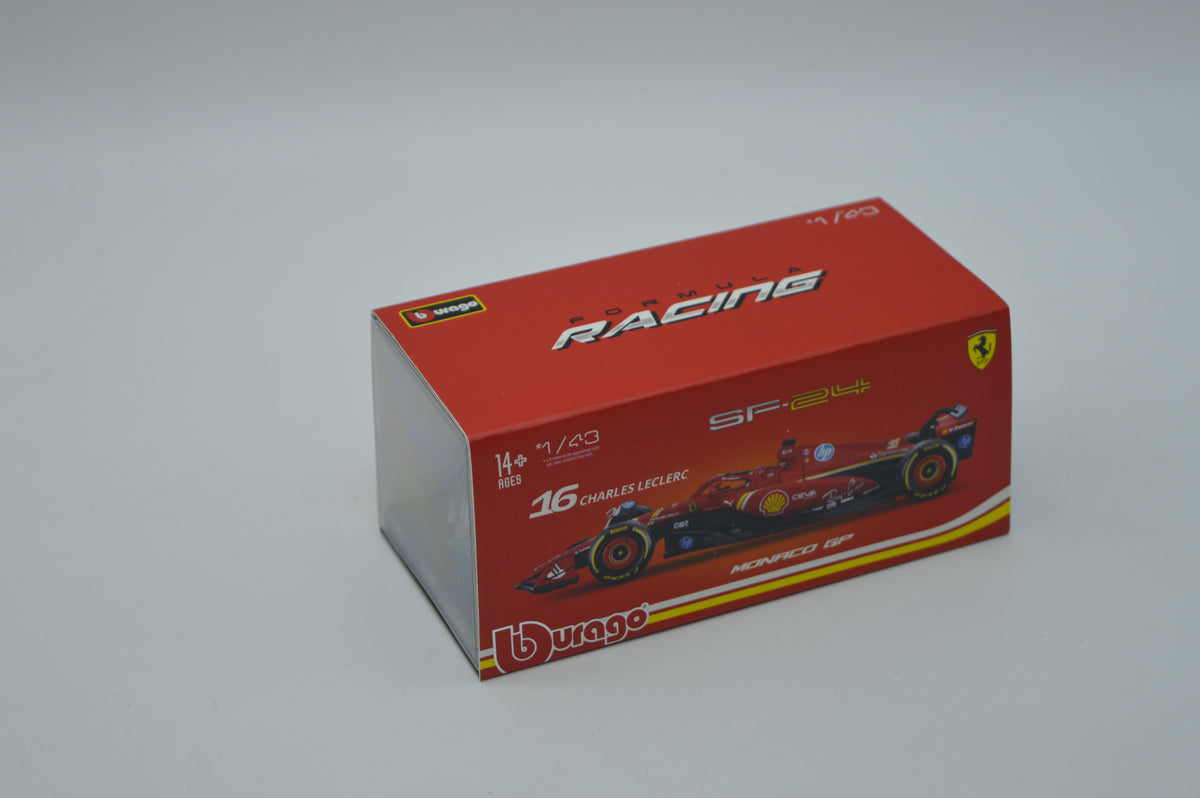 BURAGO BU18-36843L - FERRARI F1 SF-24 N.16 WINNER GP MONACO 2024LECLERC