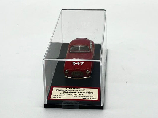 ALFA MODEL AM43F429 - Ferrari 166 Inter Berlinetta Stab. Farina n.037S Mille Miglia 1951 Gravina-Migliorini
