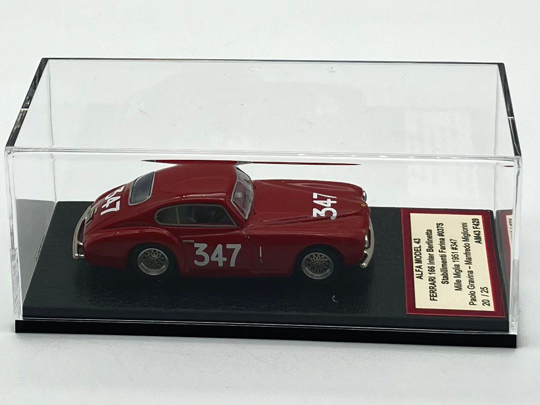 ALFA MODEL AM43F429 - Ferrari 166 Inter Berlinetta Stab. Farina n.037S Mille Miglia 1951 Gravina-Migliorini