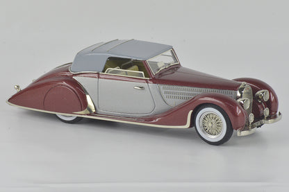 ABC321R - BUGATTI T57 C WORBLAUFEN 1937 CH.57629 TWO TONE MET. RED/SILVER