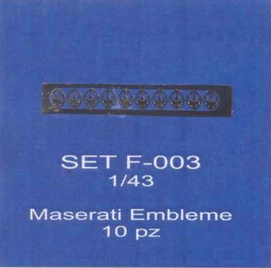 ABC ACCESSORI - SPARE PARTS SETF003 MASERATI EMBLEM FOTOINCISIONI 10 PIECES