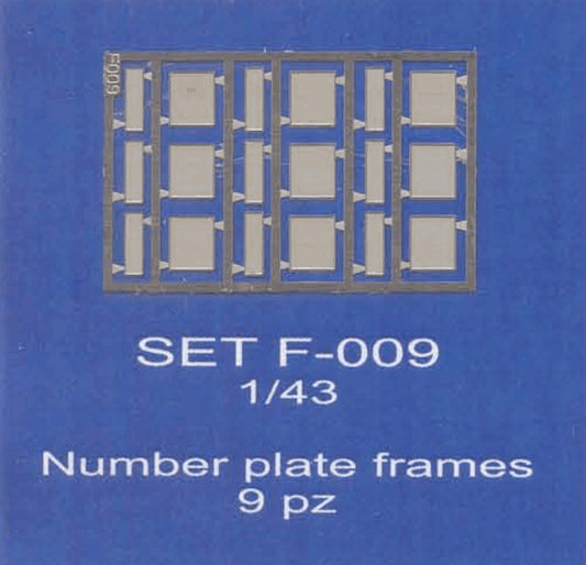 ABC ACCESSORI-SPARE PARTS SETF009 PORTATARGA - NUMBER PLATE FRAMES (9 pcs)