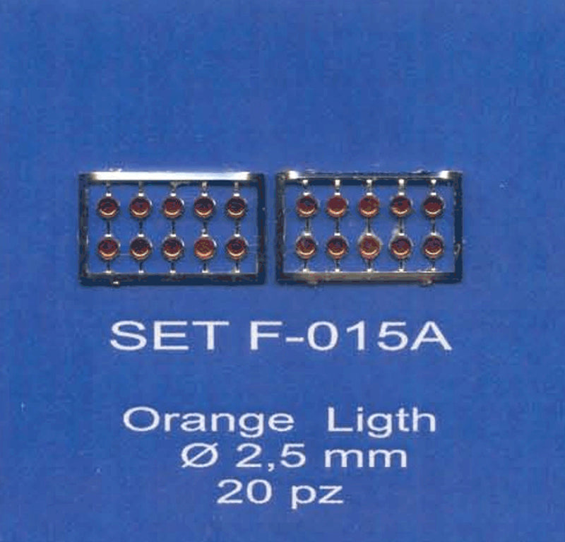 ABC ACCESSORI-SPARE PARTS SETF015A FANALINI ARANCIO-ORANGE HEADLIGHTS Ø 2,5 mm.