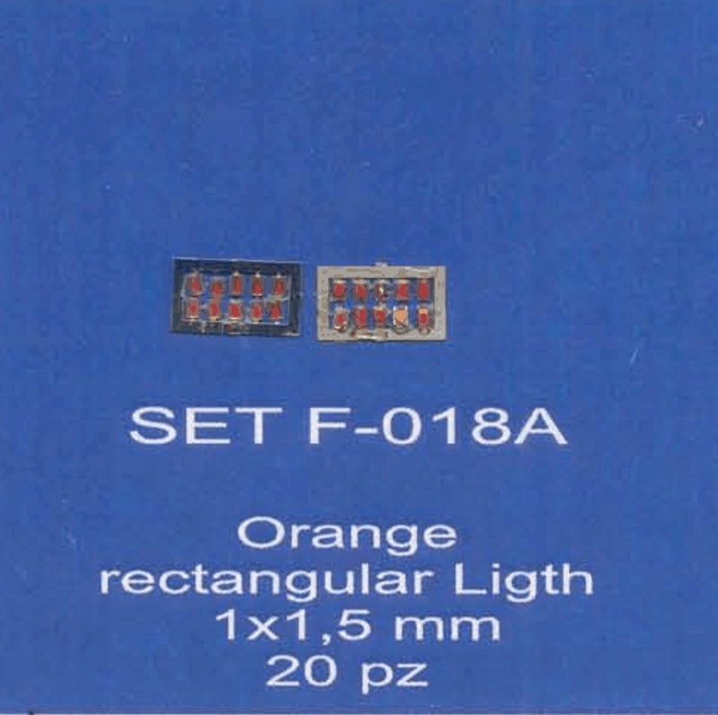 ABC ACCESSORI - SPARE PARTS SETF018A FANALINI RETTANGOLARI ARANCIO-ORANG