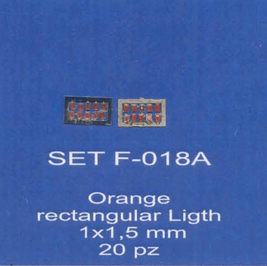 ABC ACCESSORI - SPARE PARTS SETF018A FANALINI RETTANGOLARI ARANCIO-ORANG