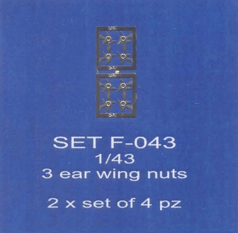 ABC ACCESSORI-SPARE PARTS SETF043 GALLETTI RUOTE A 3 PUNTE/3 EAR WING-NUTS - (2