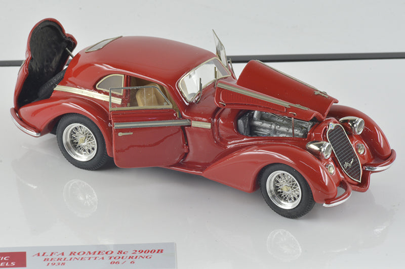 ALFA MODEL AM43AM02R ALFA ROMEO 8C 2900 B BERKINETTA TOURING 1938 RED