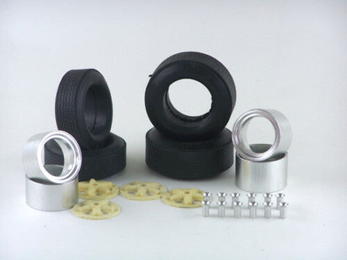 ABC ACCESSORI SPARE PARTS SETR1206 SET 4 RUOTE FERRARI 158 F1- SCALA 1/12