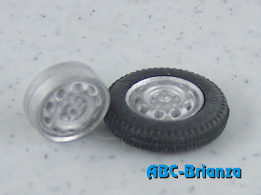 ABC ACCESSORI SPARE PARTS SETRCE084 SET 4 RUOTE IN LEGA TIPO ALFA ROMEO 1900- TZ- GIULIETTA + GOMME-