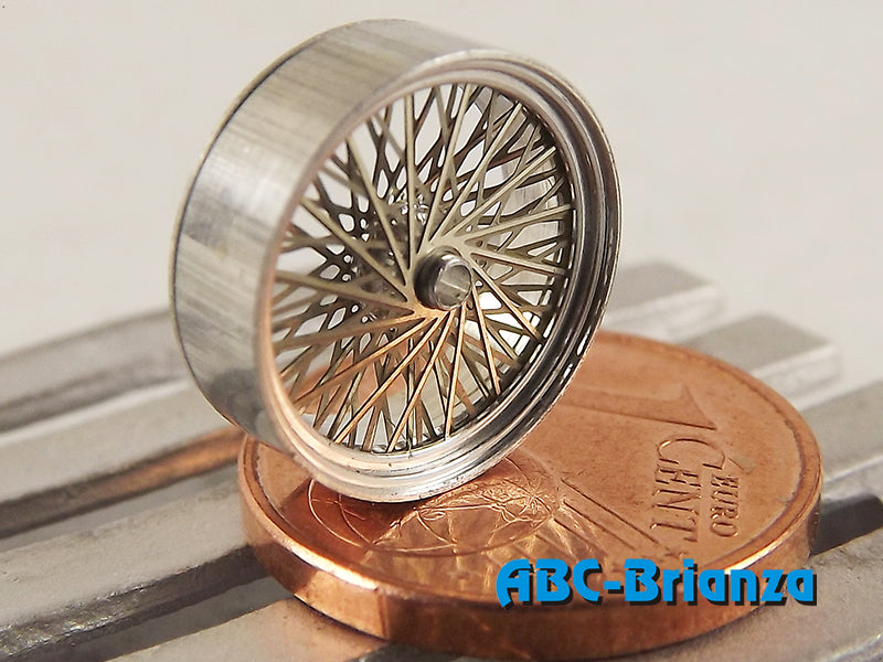 ABC ACCESSORI-SPARE PARTS SETR009 SET 4 RUOTE A RAGGI Ø12 MM., LARG. MM.3,8 GALL. A 2 + GOMMA P1