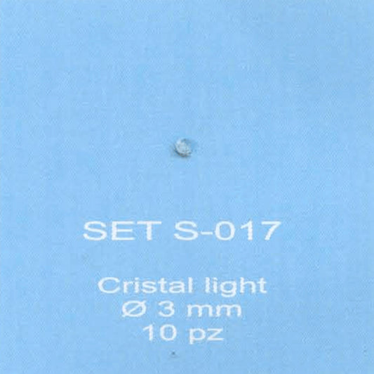 ABC ACCESSORI-SPARE PARTS SETS017 VETRI FARI - CRISTAL LIGHT Ø 3 mm.-(10 PZ)