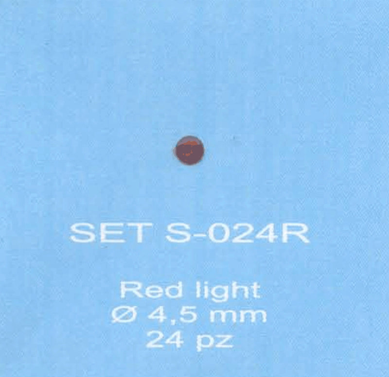 ABC ACCESSORI-SPARE PARTS SETS024R FANALINO ROSSO- RED LIGHT Ø 4,5 (24 PZ.)