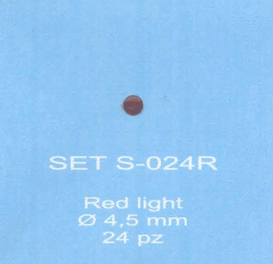 ABC ACCESSORI-SPARE PARTS SETS024R FANALINO ROSSO- RED LIGHT Ø 4,5 (24 PZ.)
