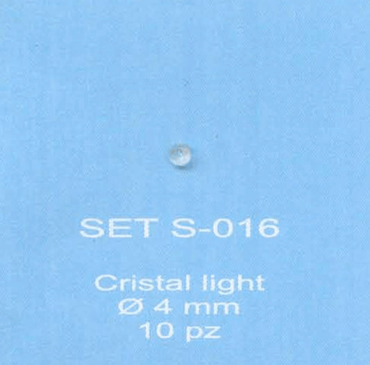 ABC ACCESSORI-SPARE PARTS SETS016 VETRI FARI - CRISTAL LIGHT Ø 4 mm.- (10 PZ)