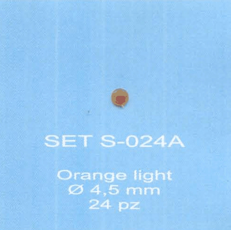 ABC ACCESSORI-SPARE PARTS SETS024A FANALINO ARANCIO-ORANGE LIGHT Ø 4,5 (24 PCS)
