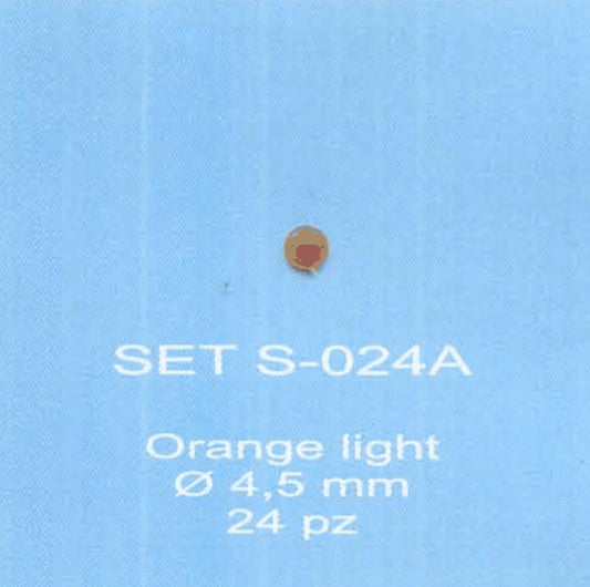 ABC ACCESSORI-SPARE PARTS SETS024A FANALINO ARANCIO-ORANGE LIGHT Ø 4,5 (24 PCS)
