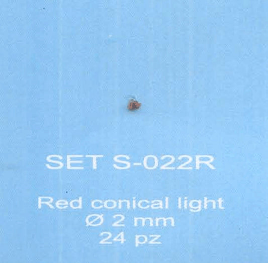 ABC ACCESSORI-SPARE PARTS SETS022R FANALINO CONICO ROSSO- CONICAL RED LIGHT Ø