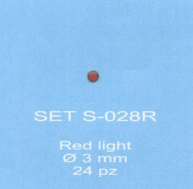 ABC ACCESSORI-SPARE PARTS SETS028R FANALINO ROSSO / RED LIGHT Ø,3 mm. (24 PZ.)