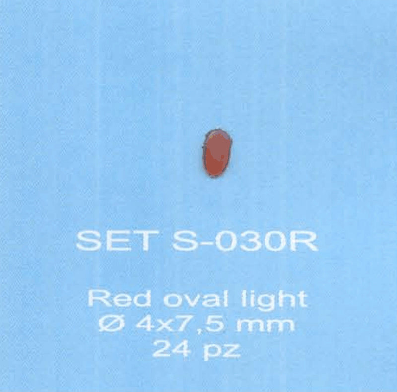 ABC ACCESSORI-SPARE PARTS SETS030R FANALINO OVALE ROSSO / RED OVAL LIGHT Ø 4