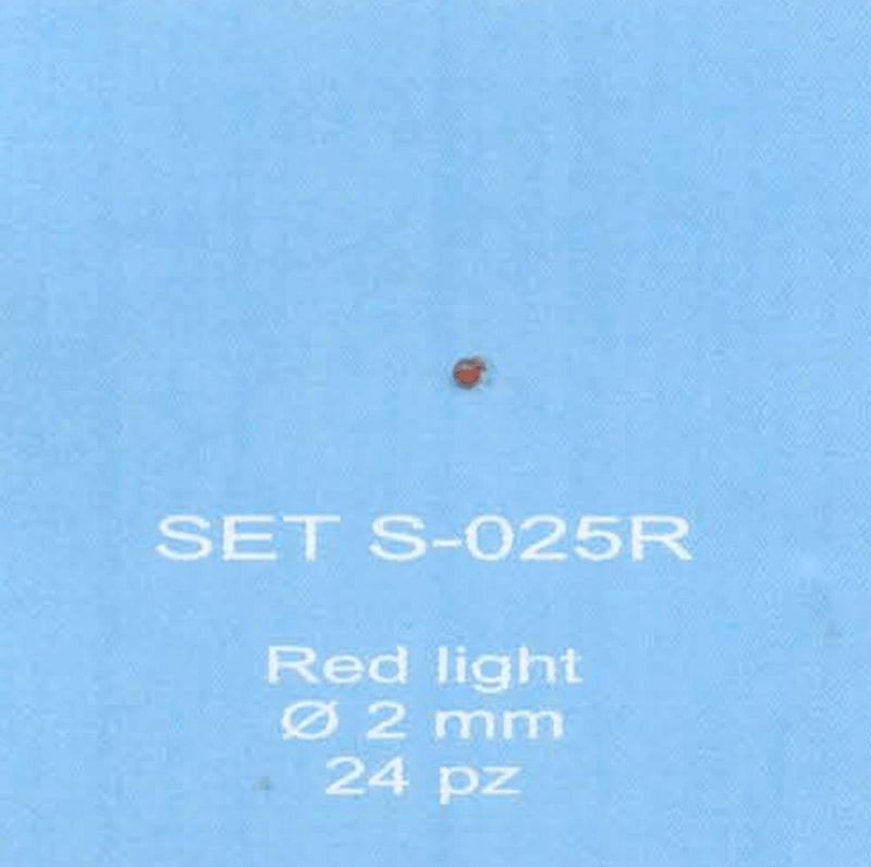ABC ACCESSORI-SPARE PARTS SETS025R FANALINO ROSSO / RED LIGHT Ø 2 mm. (24 PZ.)