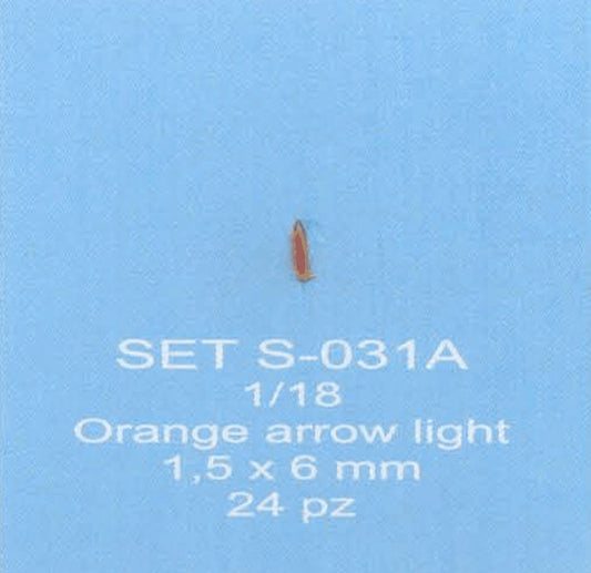 ABC ACCESSORI-SPARE PARTS SETS031A FANALINO A FRECCIA ARANCIO / ORANGE ARROW L