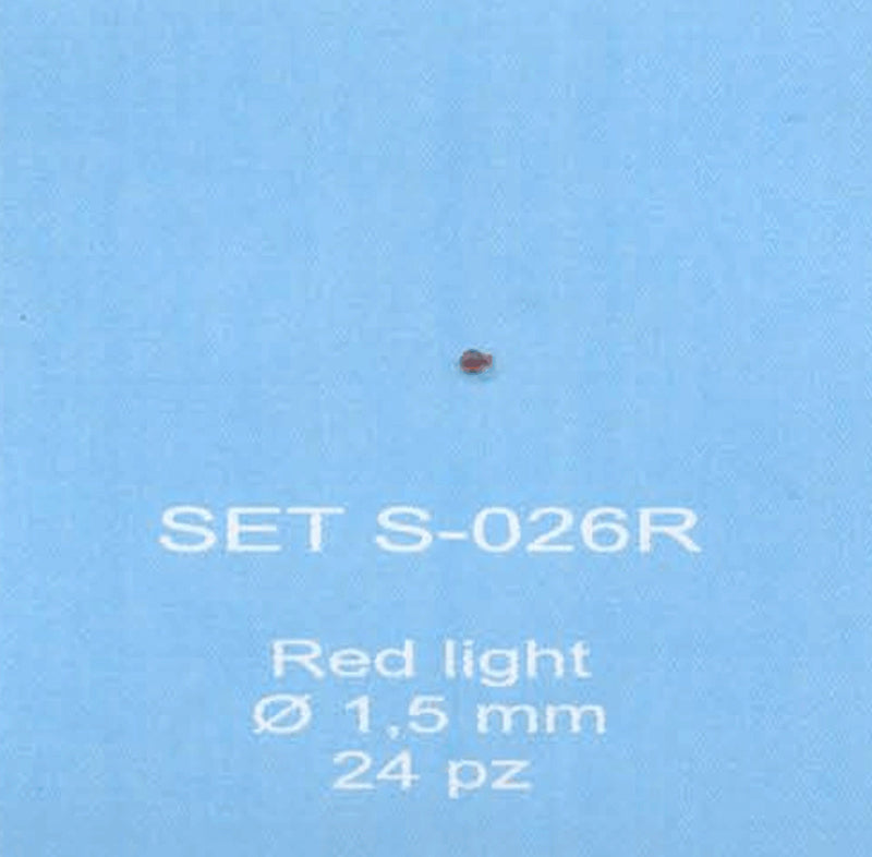 ABC ACCESSORI-SPARE PARTS SETS026R FANALINO ROSSO / RED LIGHT Ø1,5 mm.(24 PZ).)