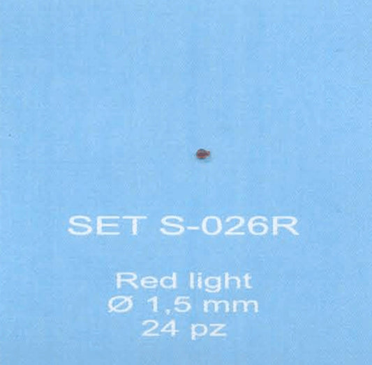 ABC ACCESSORI-SPARE PARTS SETS026R FANALINO ROSSO / RED LIGHT Ø1,5 mm.(24 PZ).)