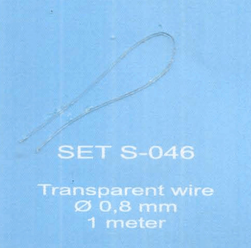 ABC ACCESSORI-SPARE PARTS SETS046 FILO TRASPARENTE / TRANSPARENT WIRE Ø 0,8 mm