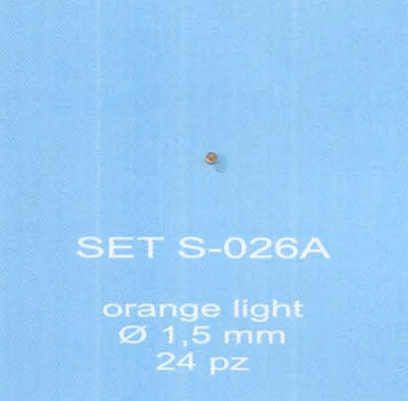 ABC ACCESSORI-SPARE PARTS SETS026A FANALINO ARANCIO / ORANGE LIGHT Ø1,5 mm.(24 P