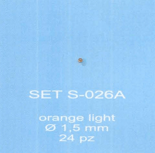 ABC ACCESSORI-SPARE PARTS SETS026A FANALINO ARANCIO / ORANGE LIGHT Ø1,5 mm.(24 P