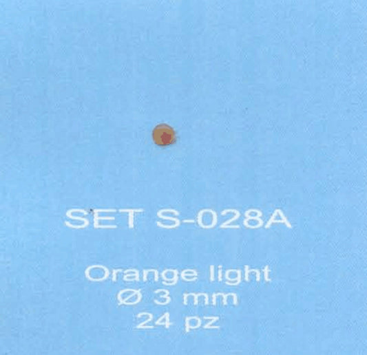 ABC ACCESSORI-SPARE PARTS SETS028A FANALINO ARANCIO / ORANGE LIGHT Ø,3 mm.(24 PZ