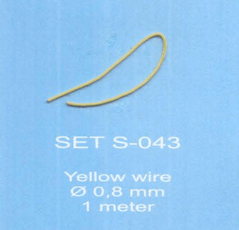 ABC ACCESSORI-SPARE PARTS SETS043 FILO GIALLO / YELLOW WIRE Ø 0,8 mm 1 meter