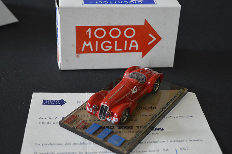 ABCxBRUNERI 1938 ALFA ROMEO 3000 XII MILLE MIGLIA 1938 BIONDETTI - STEFANI # 143