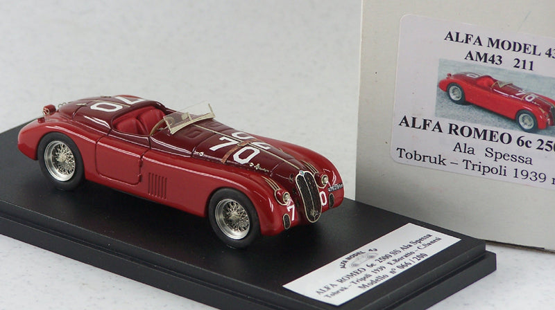 ALFA MODEL AM43211 ALFA ROMEO 6C 2500 S ALA SPESSA TOBRUK-TRIPOLI 1939 BORAT