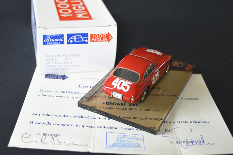 ABCxBRUNERI 1951 COLLEZIONE MILLE MIGLIA FERRARI 340 XVIII MILLE MIGLIA 1951 # 405 VILLORESI - CASSANI
