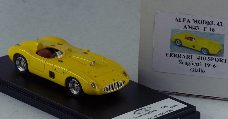 ALFA MODEL AM43F016 FERRARI 410 SPORT SCAGLIETTI 1957 YELLOW