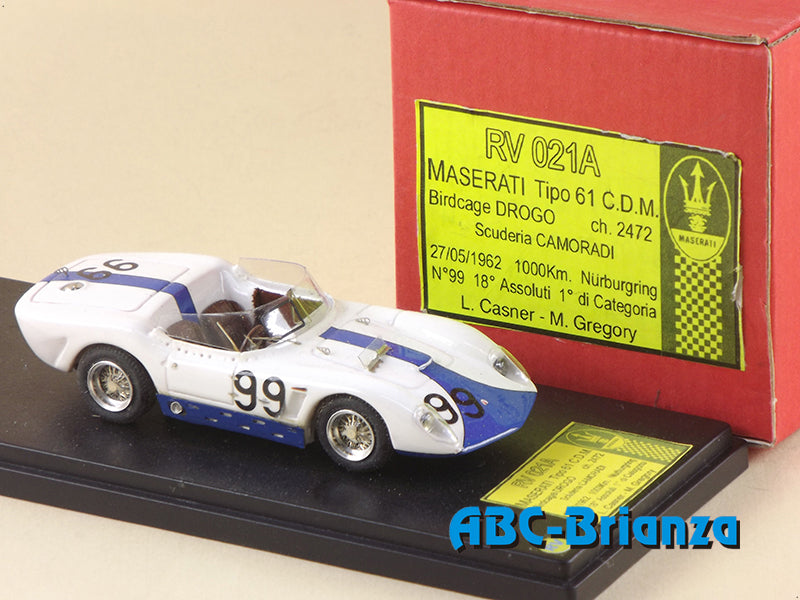 ALMRV021A MASERATI 61 DROGO NURBURGRING 1962 # 99 ESSAI CAMORADI